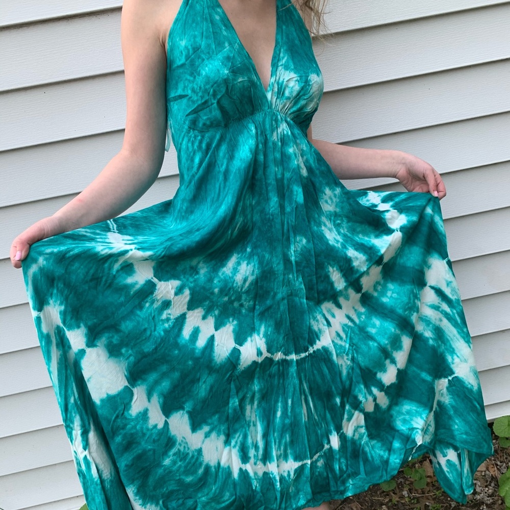 ADVANCE APPARELS bohemian chic dress tie dye